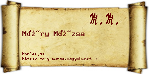 Móry Múzsa névjegykártya