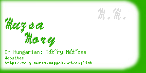 muzsa mory business card